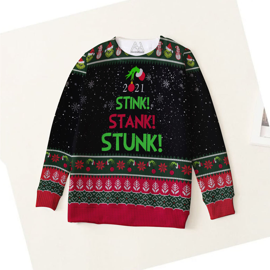 Christmas Gifts Stink Stank Stunk 3D Ugly Sweater Jumper
