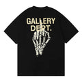 GALLERY DEPT T-shirt skull hand bone finger print T shirt car graphics classic letter slogan print short-sleeved loose...