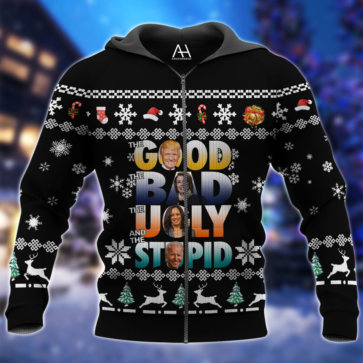 Good Bad Ugly Stupid 3D Ugly Sweater Jumper