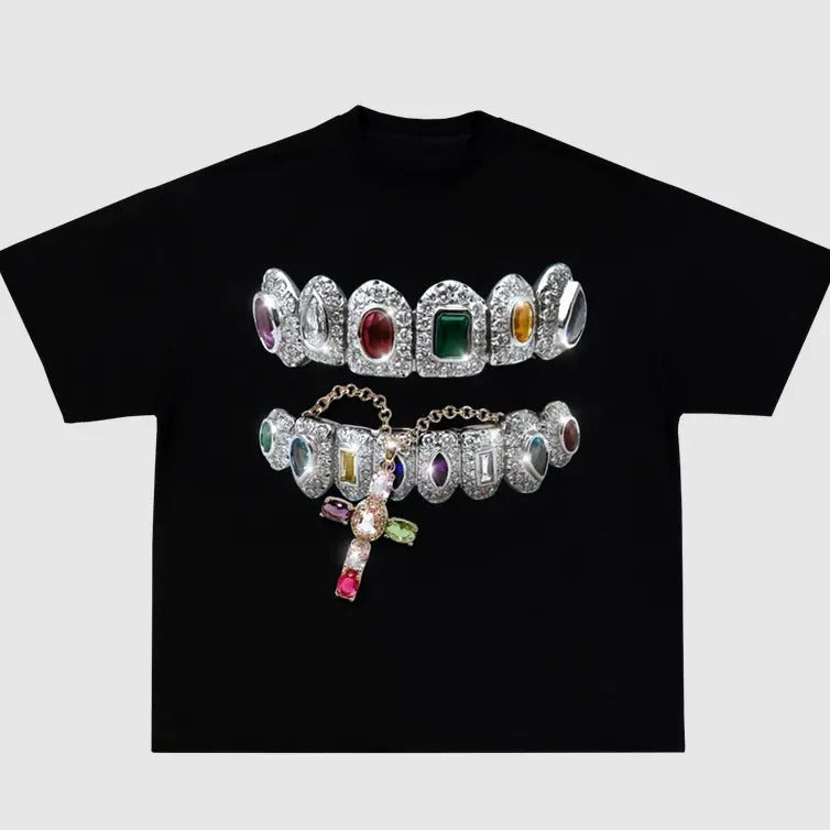 GRILLZ CROSS Chain Garment Dyed Boxy Ultra Cotton Shirt Hoodie, Sweatshirt | RetroVerseTees.com