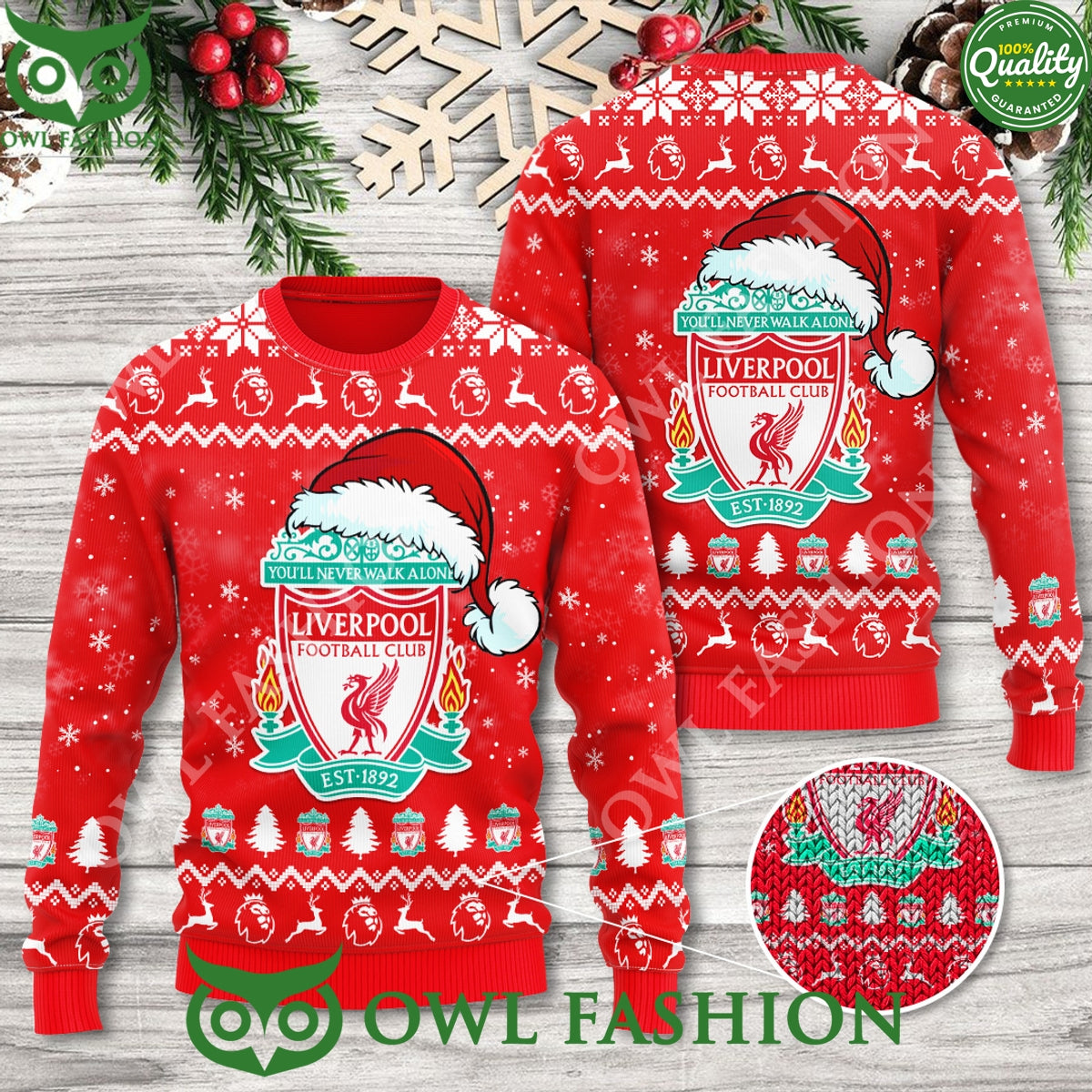Liverpool You’ll never walk alone est 1892 3D Ugly Sweater