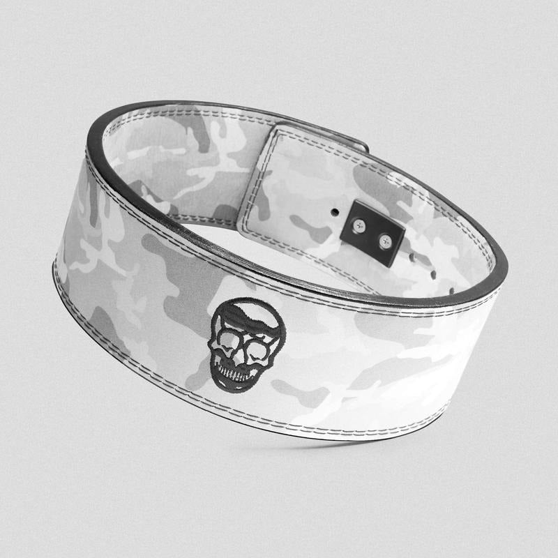 GYMREAPERS 10MM Lever Weightlifting Belt - White Camo, for Training and Competition with Lifetime Warranty T-Shirts,...