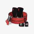 GYMREAPERS Strength Kit - 10MM Lever Belt, 7MM Knee Sleeves, Lifting Straps, and Wrist Wraps - IPF, IPL, USPA, USAPL...