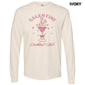 Galentine Cocktail Club Long Sleeve Comfort Colors T-Shirt Hoodie, Sweatshirt | RetroVerseTees.com