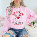 Galentine Sweatshirt Cupid Sweatshirt Valentine's Day Shirt Design Cocktail Club Social Club Girls Club Sweatshirt Preppy...