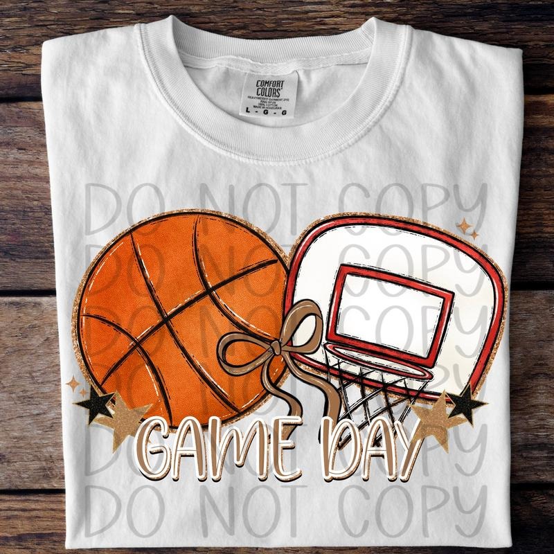 Game Day Basketball DTF Transfers - THIS IS NOT A SHIRT Hoodie, Sweatshirt | RetroVerseTees.com