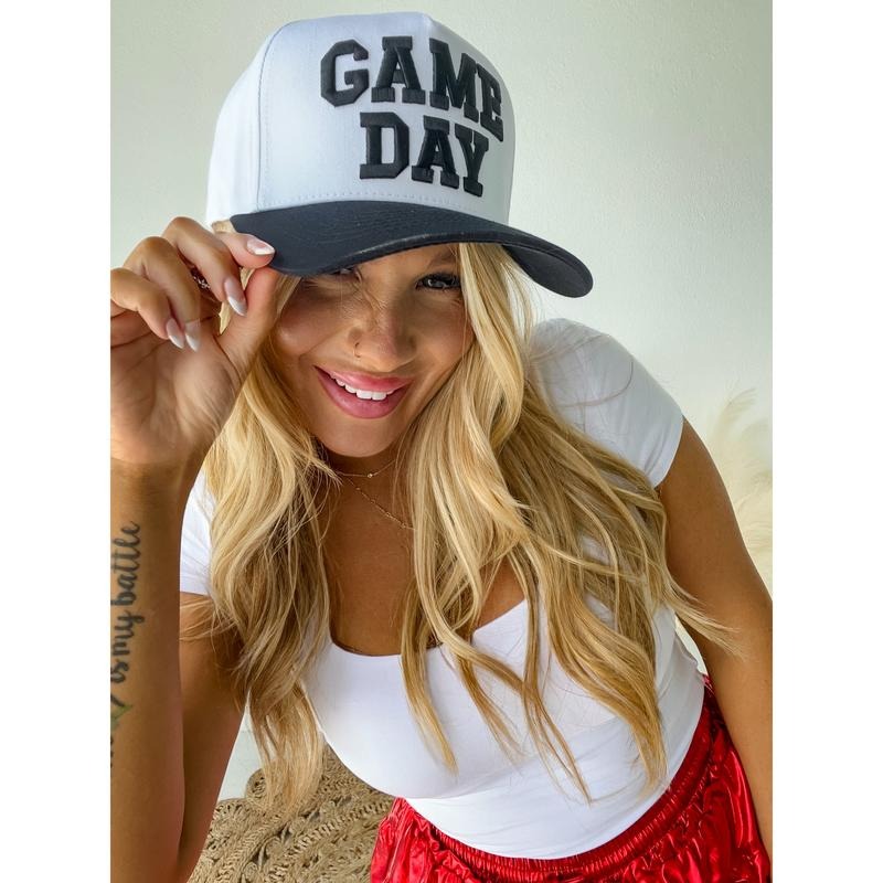 Game Day Black White Hat T-Shirts, Hoodie, Sweatshirt | RetroVerseTees.com