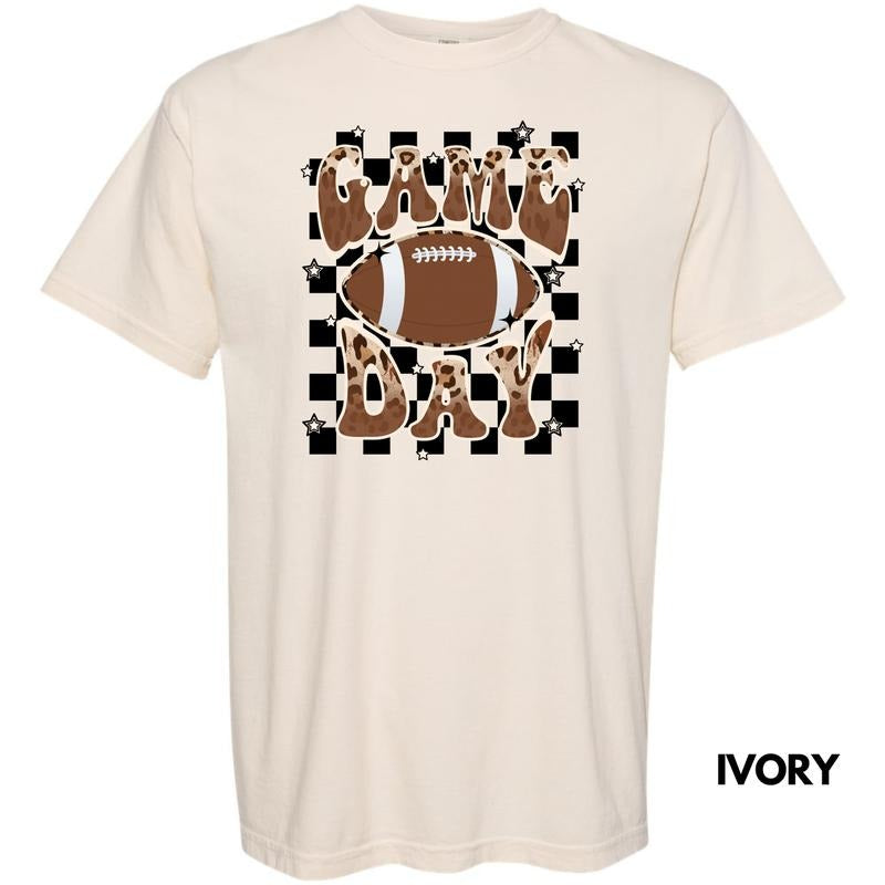 Game Day Checkered Football Comfort Colors T-Shirt 'NLB' Hoodie, Sweatshirt | RetroVerseTees.com