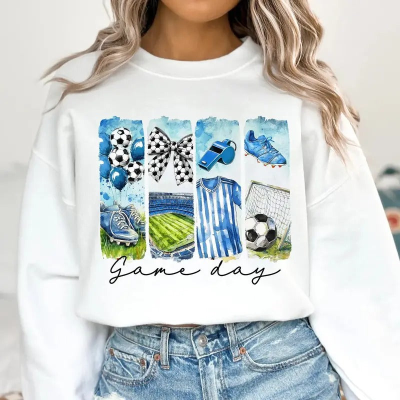 Game Day Soccer  DTF Transfers - THIS IS NOT A SHIRT Hoodie, Sweatshirt | RetroVerseTees.com