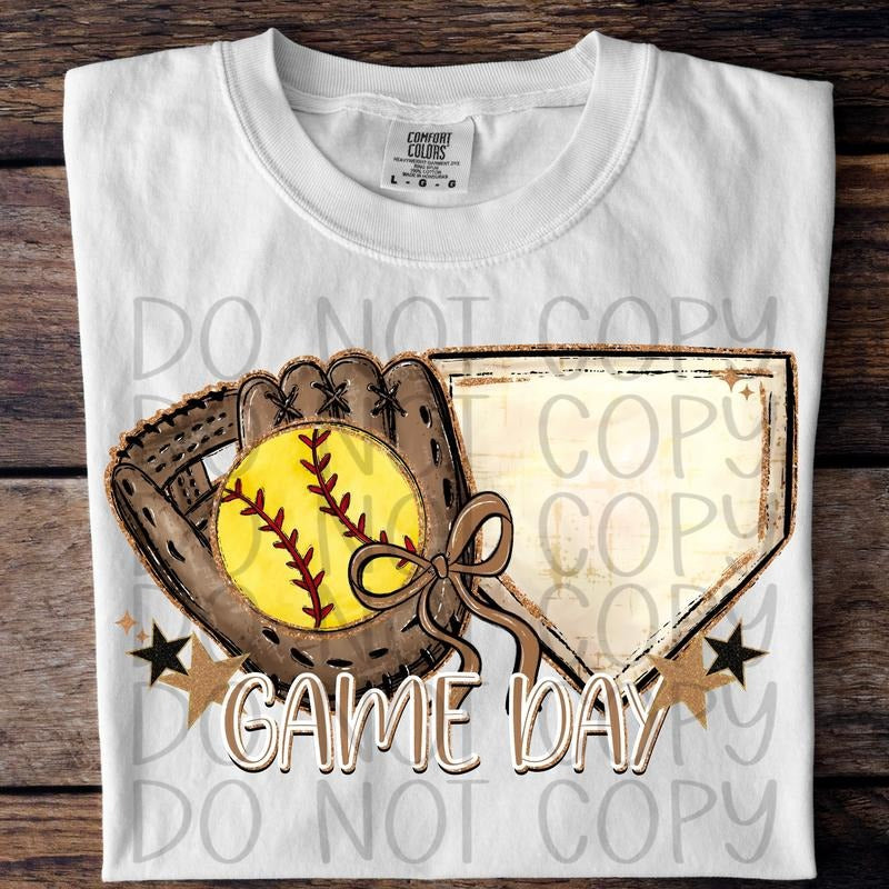 Game Day Softball DTF Transfers - THIS IS NOT A SHIRT Hoodie, Sweatshirt | RetroVerseTees.com