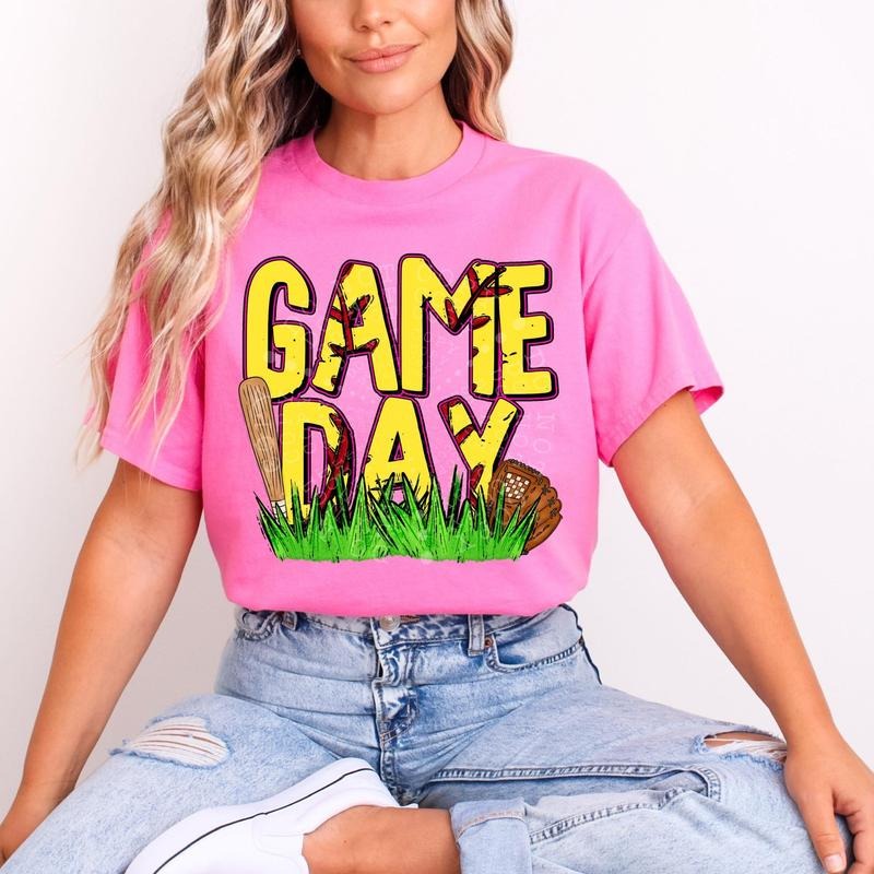 Game Day Softball Inlay DTF Transfers - THIS IS NOT A SHIRT Hoodie, Sweatshirt | RetroVerseTees.com