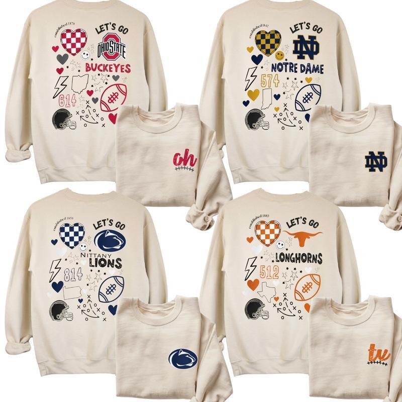 Game Day Vintage Spiky hair fighters Sand Sweatshirt - Retro Sport Style Crewneck Sweatshirt for Spiky hair fighters...