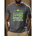 Game mode activated, do not disturb Men's round neck short-sleeved T-shirt, summer casual light top Hoodie, Sweatshirt