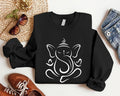 Ganesha Elephant Sweatshirt, Mandala Animal Hoodie, Elephant Lover Gift Sweater, Indian Meditation Birthday Gift...