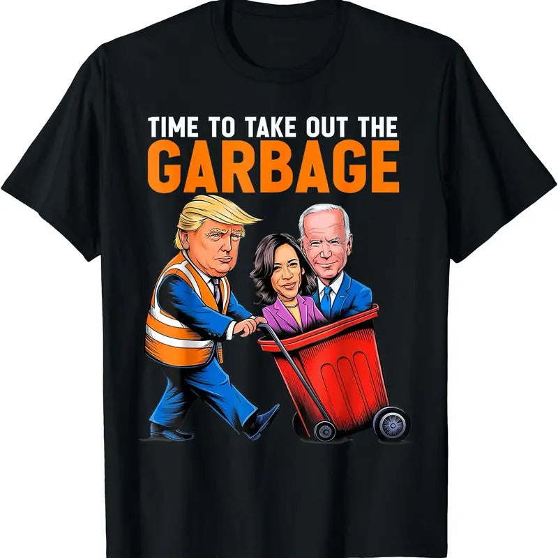 Garbage for Trump 2024 - Time to take out Garbage Biden T-Shirt Hoodie, Sweatshirt | RetroVerseTees.com