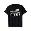 Geema Floral Chamomile Design TNF'WB shield Day Gifts Geema T-Shirt 1pc 2025 TNF'WB shield Day Birthday 180g Neck T-shirt...