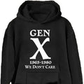 Gen X 1965-1980 We Don't Care Hoodie,  Gen X We Don't Care Shirt Graphic Casual Street Style Long Sleeve,  For Men, For...