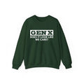 Gen X Does It Look Like We Care Sweatshirt Casual Street Style Fleece Fabric Crewneck Pullover Sweatshirt Tops Trendy for...
