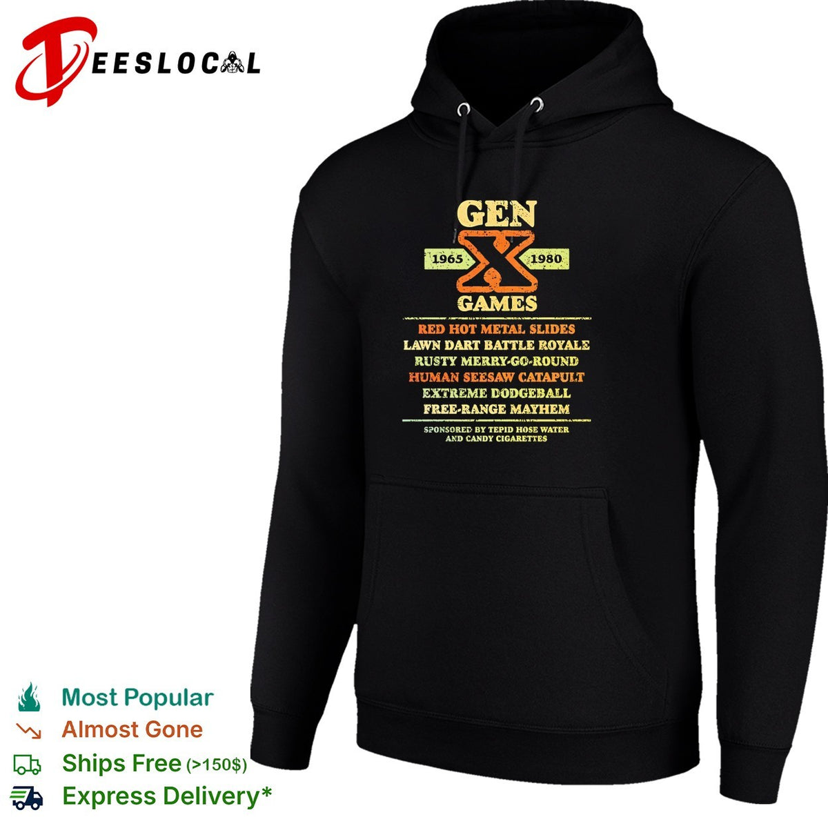Gen X Games 1965 1980 red hot metal slides shirt
