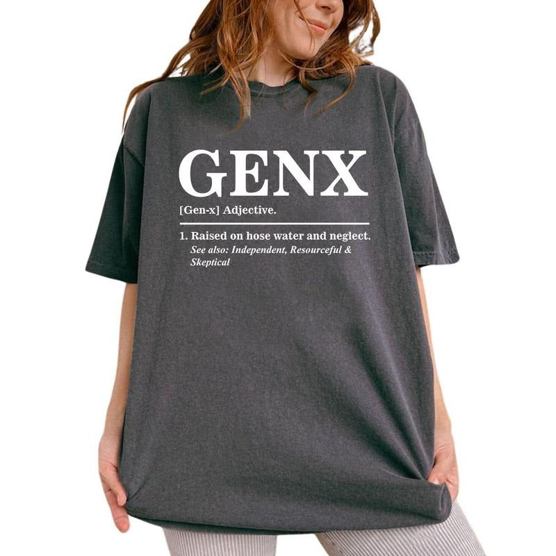Gen X Raised On Hose Water And Neglect Tee, Vintage Inspired Graphic Tee Women, 90s Vibe Unhinged Shirts, Viral T-shirts...