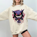 Gengar SWEATSHIRTS | Gengar Ghost Sweatshirt | Dark Ghost Kaiju Japanese Style SWEATSHIRTS | Japanese Anime Movie Film...