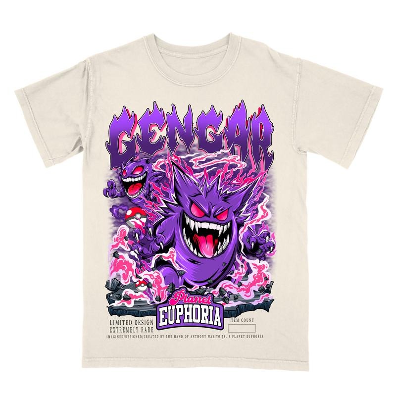 Gengar TEE  | VINTAGE TEE GRAPHIC T-SHIRT | GIFT FOR FAN Hoodie, Sweatshirt | RetroVerseTees.com