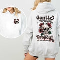 Gentle Parenting Dropout Sarcastic Mom Shirt 2 Sided, Retro Skull Trendy Mom Skeleton Shirt, Motherhood Shirt, Funny Mom...