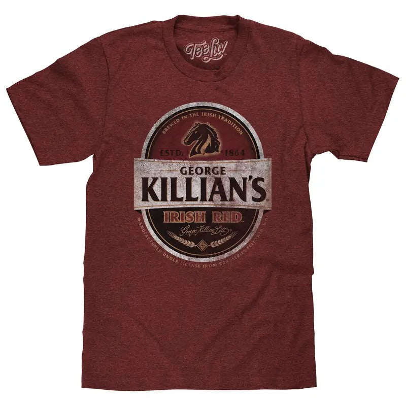 George Killian's Irish Red Lager Logo T-Shirt - Red Hoodie, Sweatshirt | RetroVerseTees.com