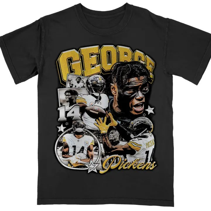 George Pickens Tee for Men - Vintage Tee Soft and Comfortable Shirt - Menswear - Graphic T-Shirt Hoodie, Sweatshirt