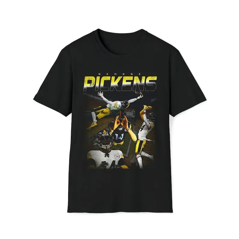 George Pickens Vintage 90s Football Bootleg Style T-Shirt George Pickens Graphic Tee Retro Football Shirt Hoodie, Sweatshirt