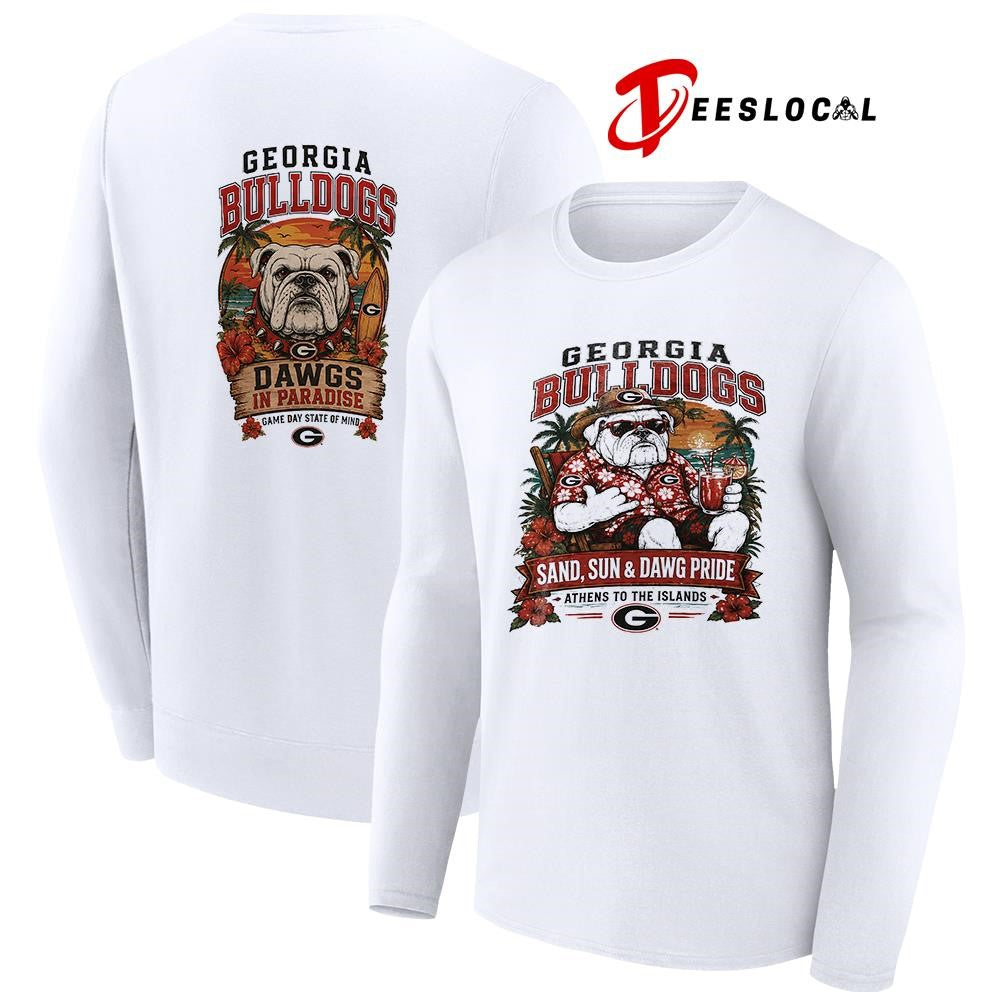 Georgia Bulldogs san and sun Athens to the islands tropical paradise shirt