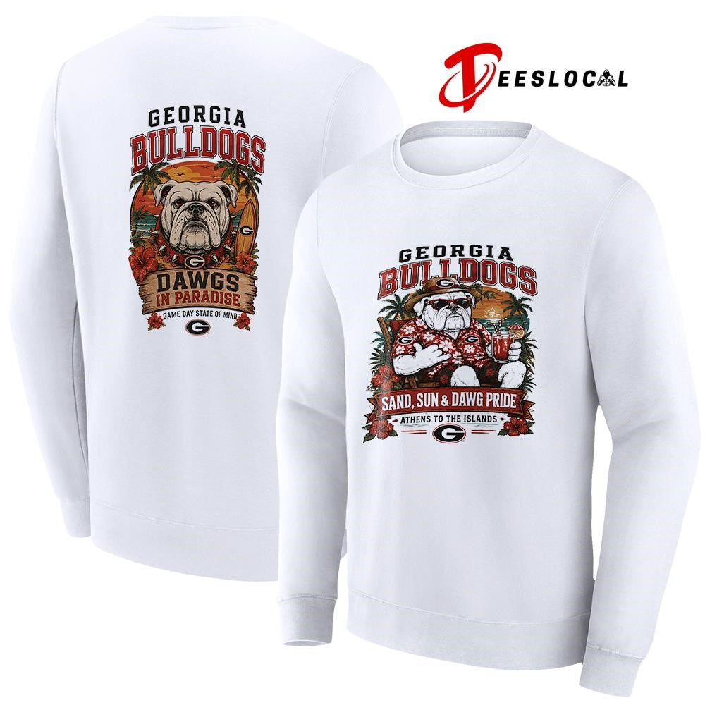 Georgia Bulldogs san and sun Athens to the islands tropical paradise shirt