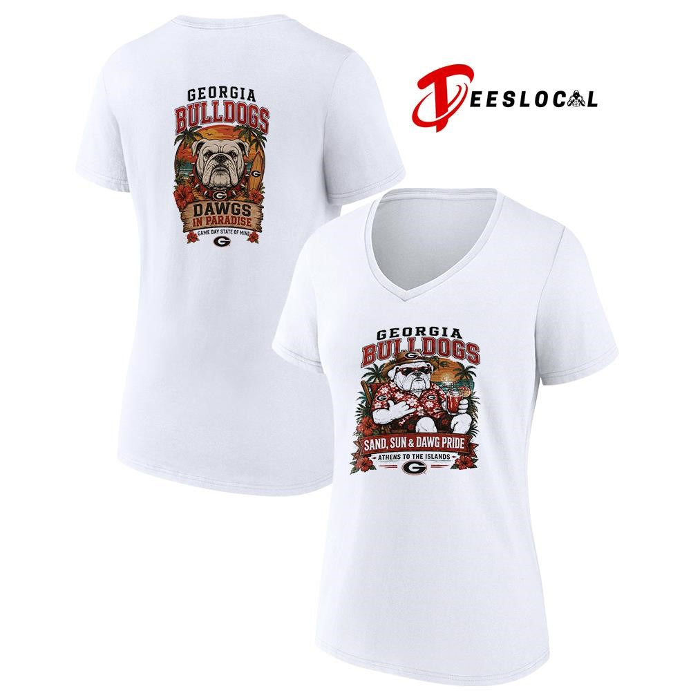 Georgia Bulldogs san and sun Athens to the islands tropical paradise shirt
