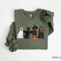 German Shepherd Halloween Sweatshirt, Ghost Dogs Sweatshirt, Halloween Dog, Halloween Shirts, Fall Sweater, Dog Lover...