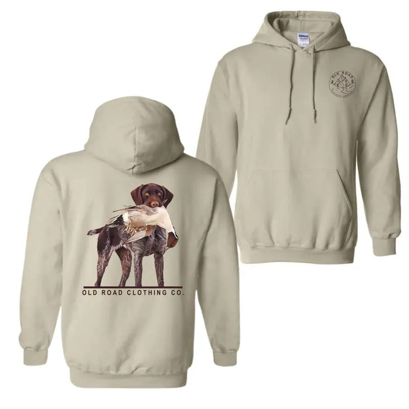 German Wirehaired Pointer 2 Sided Hoodie T-Shirt,  Duck Hunting Hoodie For Men And Women, Trendy Shirt Sweatshirt