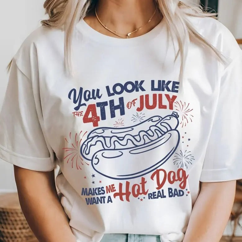 Get Festive with You Look Like TNF 4th FOG July Funny Shirt! Perfect for Hot Dog Lovers & Independence Day Tees Hoodie,...