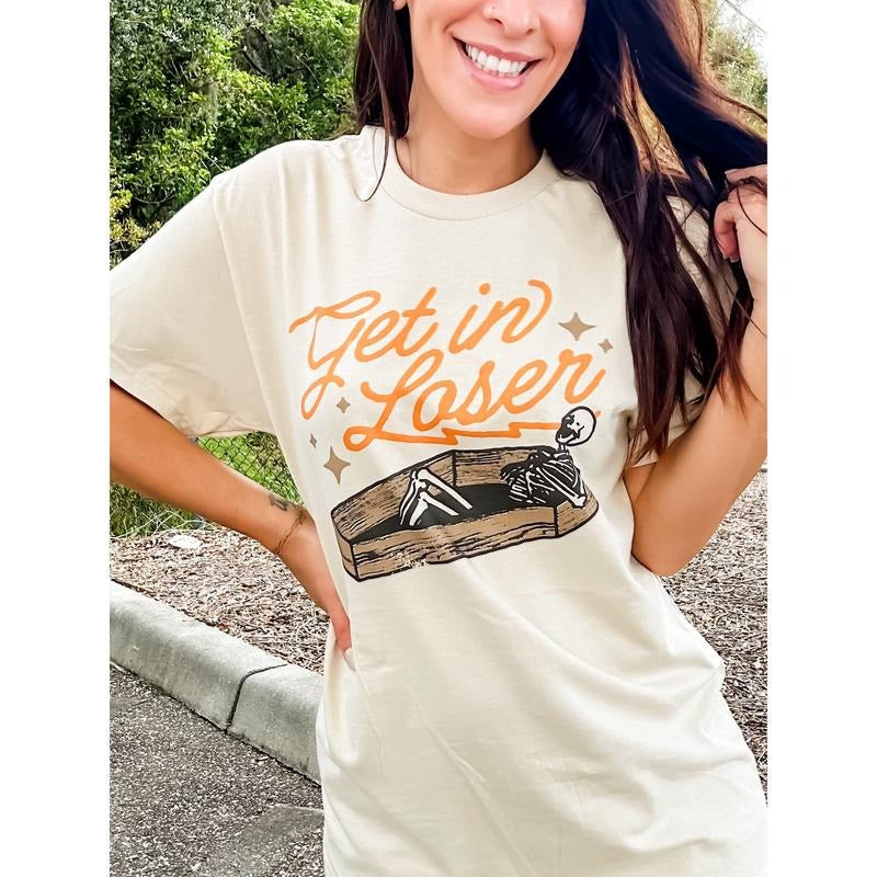 Get In Loser Graphic Top T-Shirts, Hoodie, Sweatshirt | RetroVerseTees.com