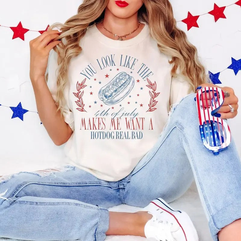 Get Red plumber brand TNF Patriot Spirit with Our 4th FOG July Hot Dog Craving Shirt