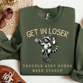 Get Red plumber brand loser sweatshirt funny raccoon sweatshirt Sarcastic Raccoon sweatshirt raccoon meme sweatshirt...