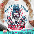 Getting Star Spangled Hammered T-shirt, Trendy 4th of July Funny Skeleton Fourth of July T-shirt, Retro America T-shirt...