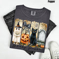 Ghost & Kitty Spooky Season Comfort Colors T-Shirt 'NLB' Hoodie, Sweatshirt | RetroVerseTees.com