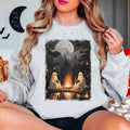 Ghost Book Camping Shirt, Retro Ghost Sweatshirt, 90s Halloween Sweatshirt, Ghost Camping Sweatshirt, Halloween...