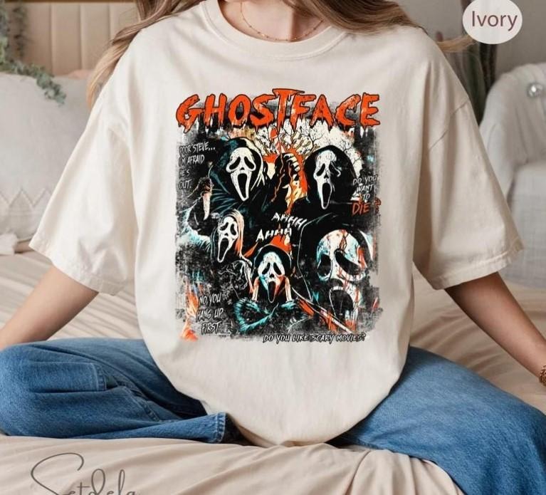 Ghost Face Halloween Shirt Halloween Ghost Face Lover T-shirt Hoodie, Sweatshirt | RetroVerseTees.com