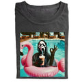 Ghost Face In The Pool Graphic T-shirt Sweater Hoodie, Funny Slay Ghost Face Shirt, Girly Apparel for Womens, Cotton Top...