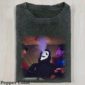 Ghost Face Smoking Vintage Tee, Ghost Cool T-Shirt, Meme Cringe Funny Dumb Shirts, Halloween T-shirt, Unisex Movie Shirt,...