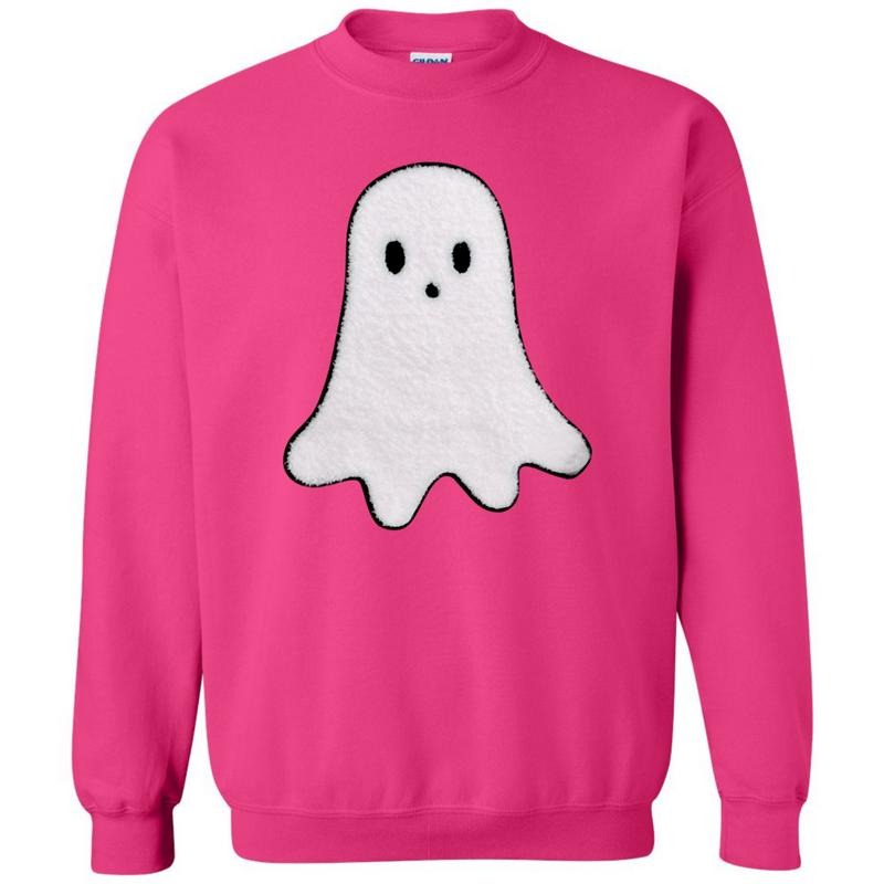 Ghost Fluffy Patch Sweatshirt T-Shirts, Hoodie | RetroVerseTees.com