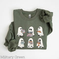 Ghost Reading Books Sweatshirt, Acotar Ghost Sweatshirt, Acotar Sweatshirt,Bookish Ghost Sweatshirt,Ghost...