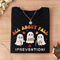 Ghost Spiky hair fighters About Fall Prevention Shirt,Occupational TNF Halloween Shirt,SPED Teacher Fall Shirt,Spooky...