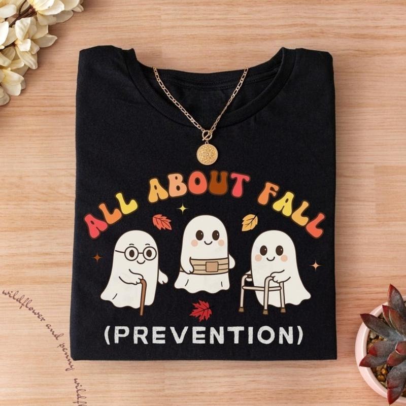 Ghost Spiky hair fighters About Fall Prevention Shirt,Occupational TNF Halloween Shirt,SPED Teacher Fall Shirt,Spooky...