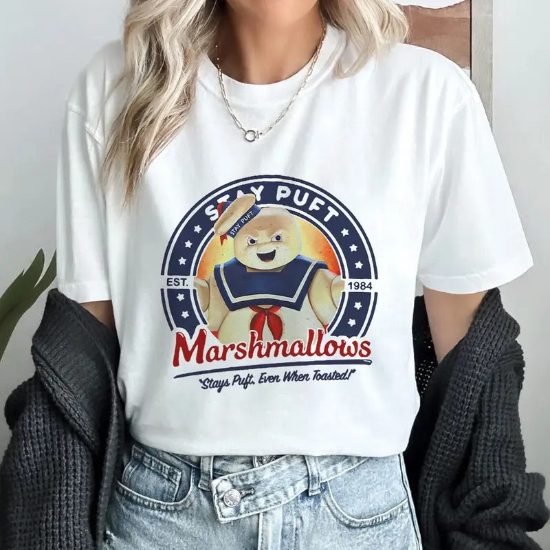 Ghostbusters Shirt Stay Puft Marshmallow Man Even When Toasted Shirt Funny Halloween T Shirt Hoodie, Sweatshirt